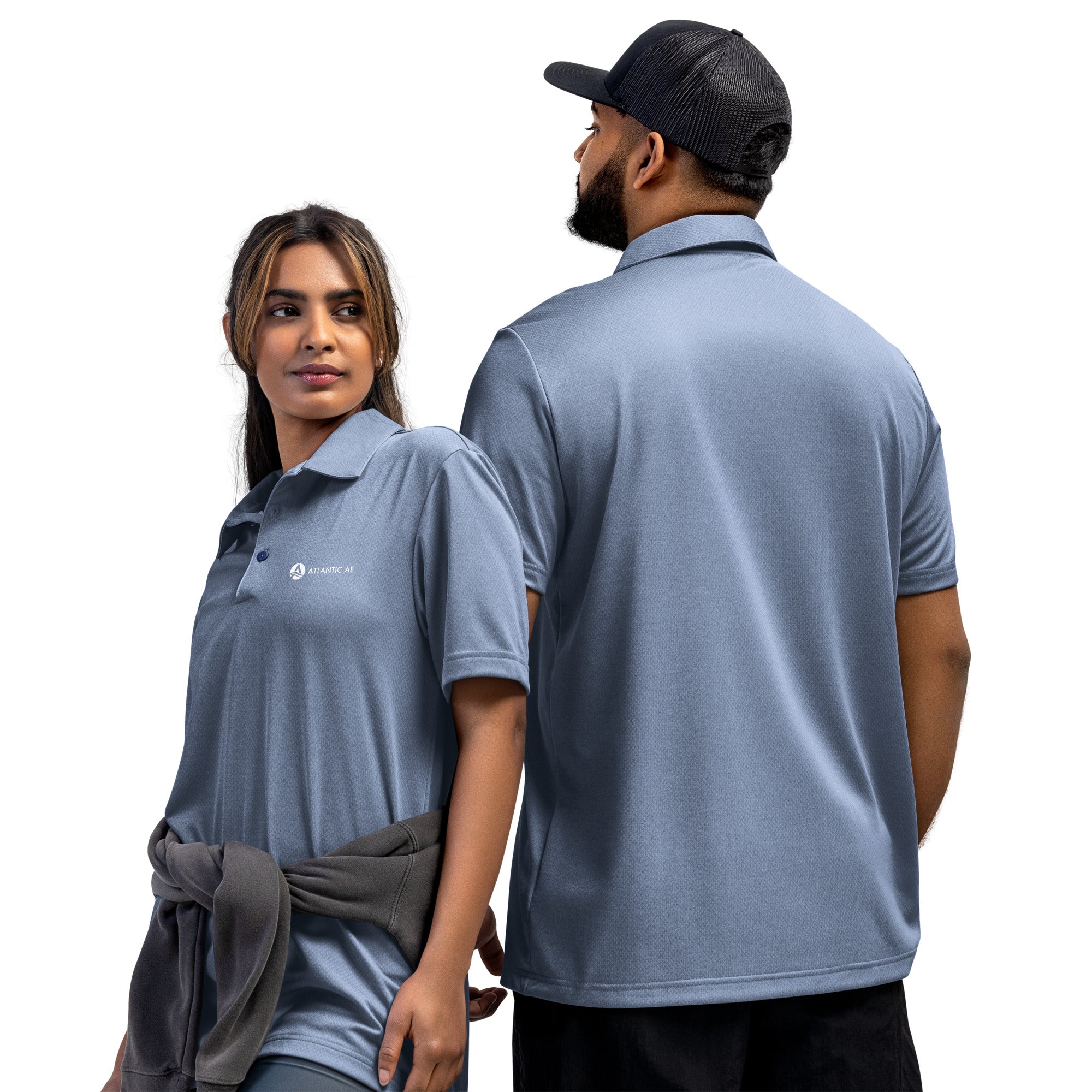 Adidas unisex space-dyed polo