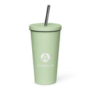 Stainless Steel Insulated Tumbler 20oz W/ Straw - Black Logo