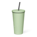 Stainless Steel Insulated Tumbler 20oz W/ Straw - Black Logo