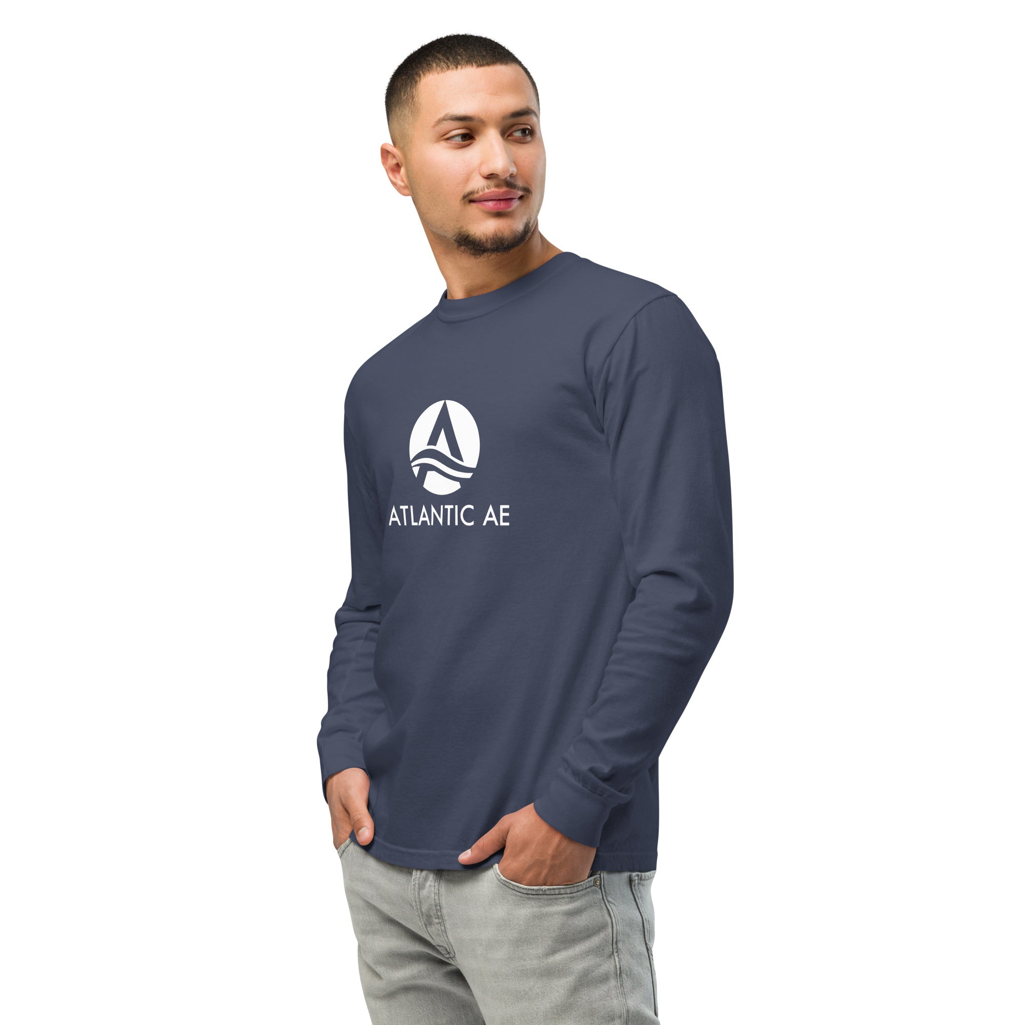 Garment-dyed heavyweight long-sleeve shirt
