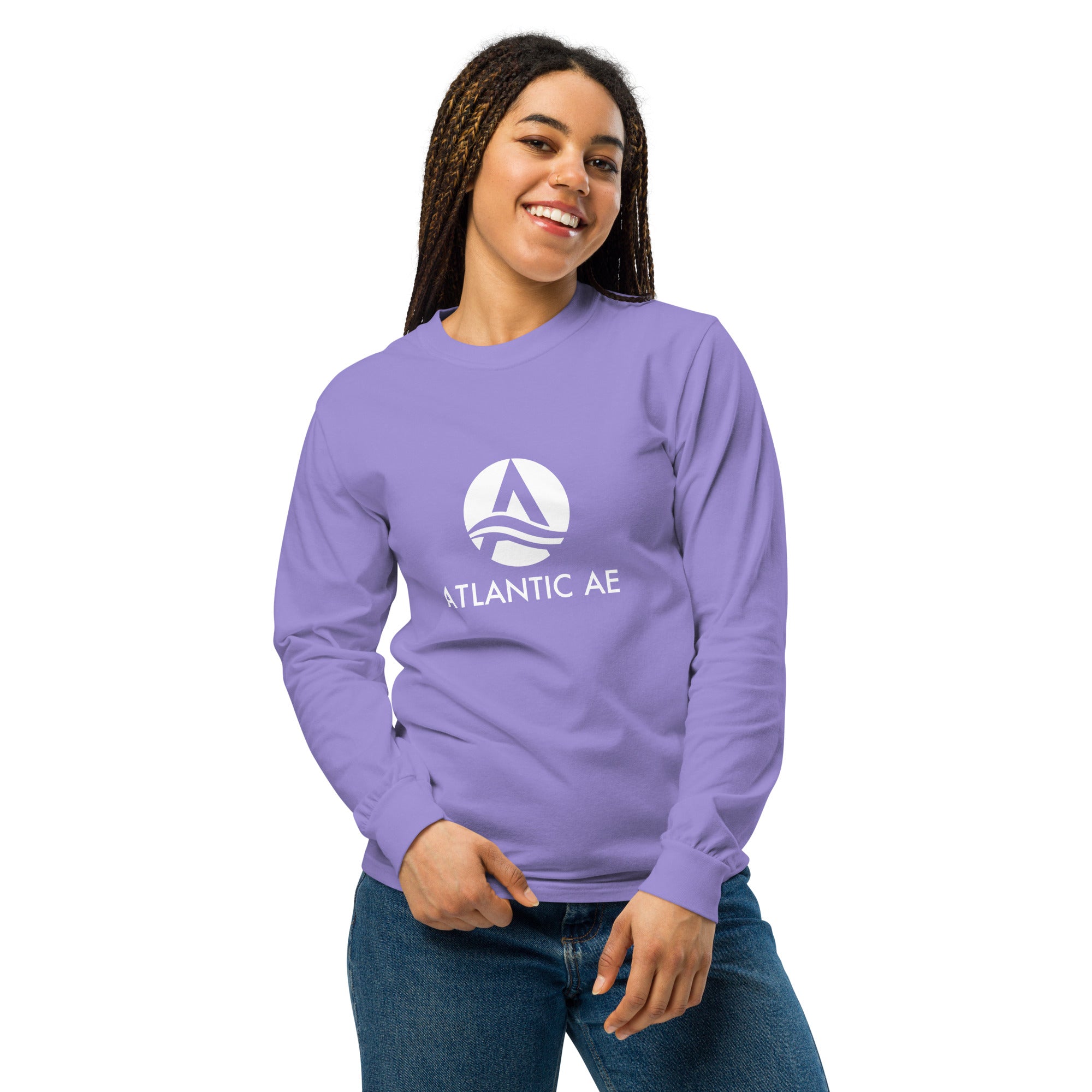 Garment-dyed heavyweight long-sleeve shirt