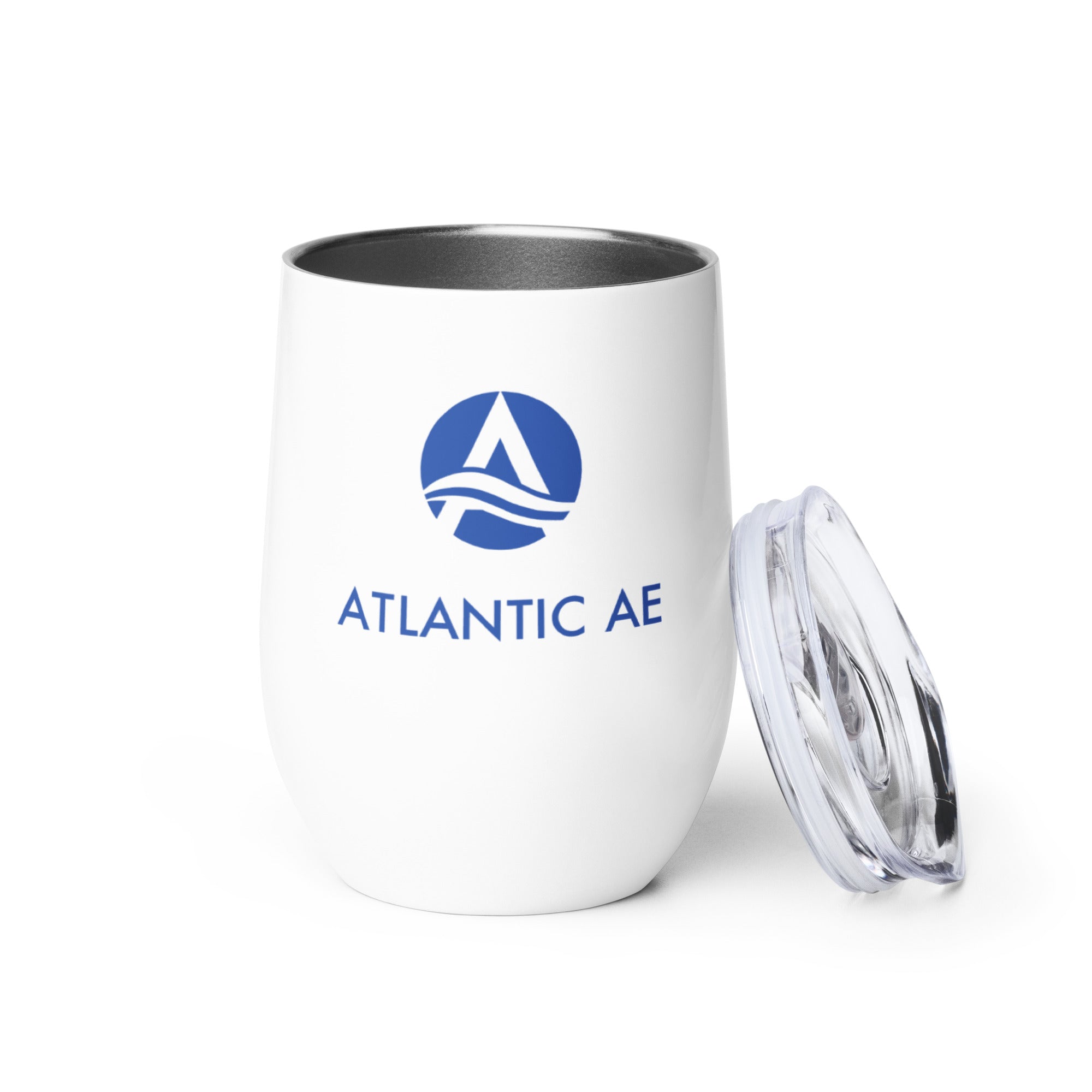 Stainless Steel Wine Tumbler 12oz - Blue Logo