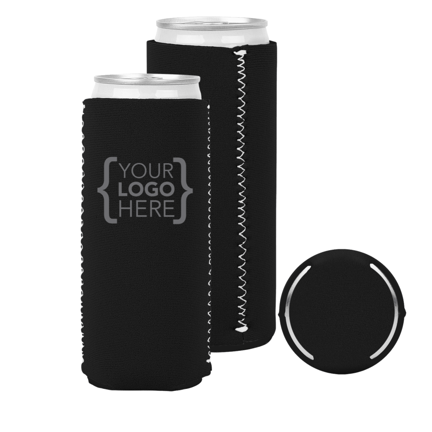 1-Color Neoprene Slim Can Koolers a Can Koolers by %shopname