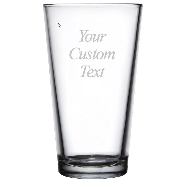 Engraved 16oz Pint Glass