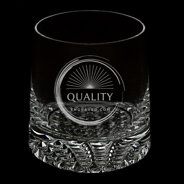 Engraved Crystal Rocks Bar Glasses -12oz - Item 190/K832