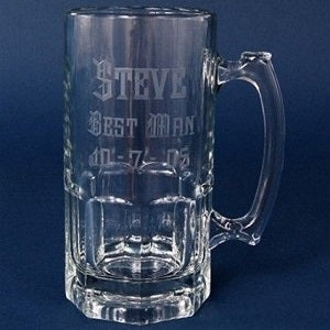 Custom engraved Engraved Gibraltar Liter Beer Mug - 34 oz - Item 509/5262 from Quality Glass Engraving
