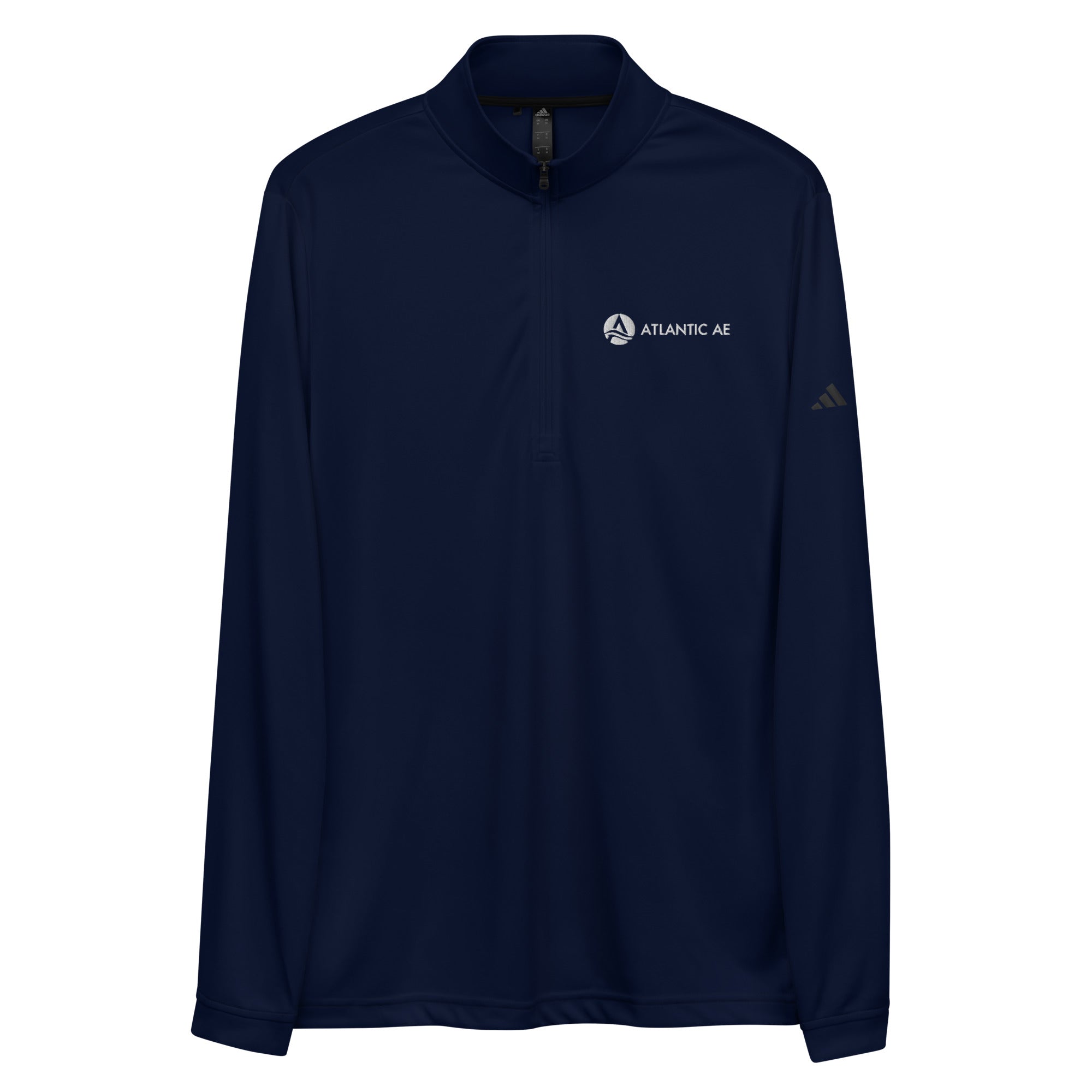 Atlantic AE Quarter Zip Adidas Dry-Wick Pullover - White Logo