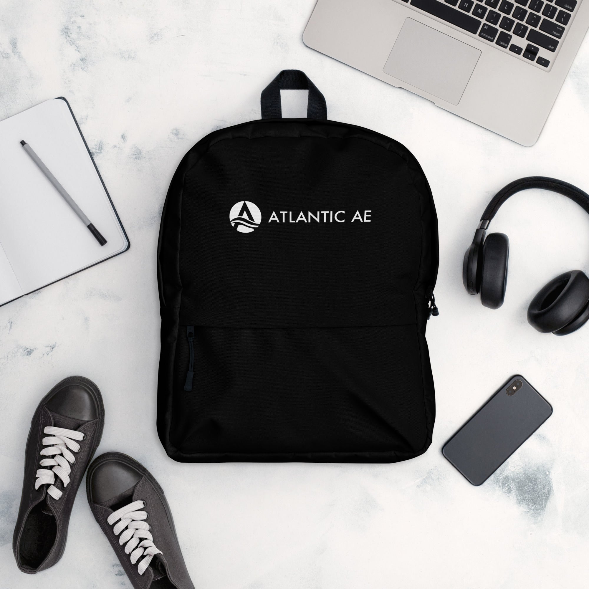 Atlantic AE Work/Sport Backpack - Black/White Logo