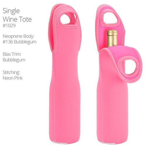 Customized Neoprene Wine Tote - Single Color