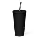 Stainless Steel Insulated Tumbler 20oz W/ Straw - Black Logo