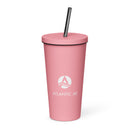 Stainless Steel Insulated Tumbler 20oz W/ Straw - Black Logo