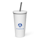 Stainless Steel Insulated Tumbler 20oz W/ Straw - Blue Logo