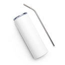 Stainless Steel Tumbler 20oz W/ Straw - Blue Logo