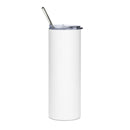 Stainless Steel Tumbler 20oz W/ Straw - Blue Logo