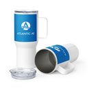 Stainless Steel Travel Mug 25oz w/ Handle - Blue/White