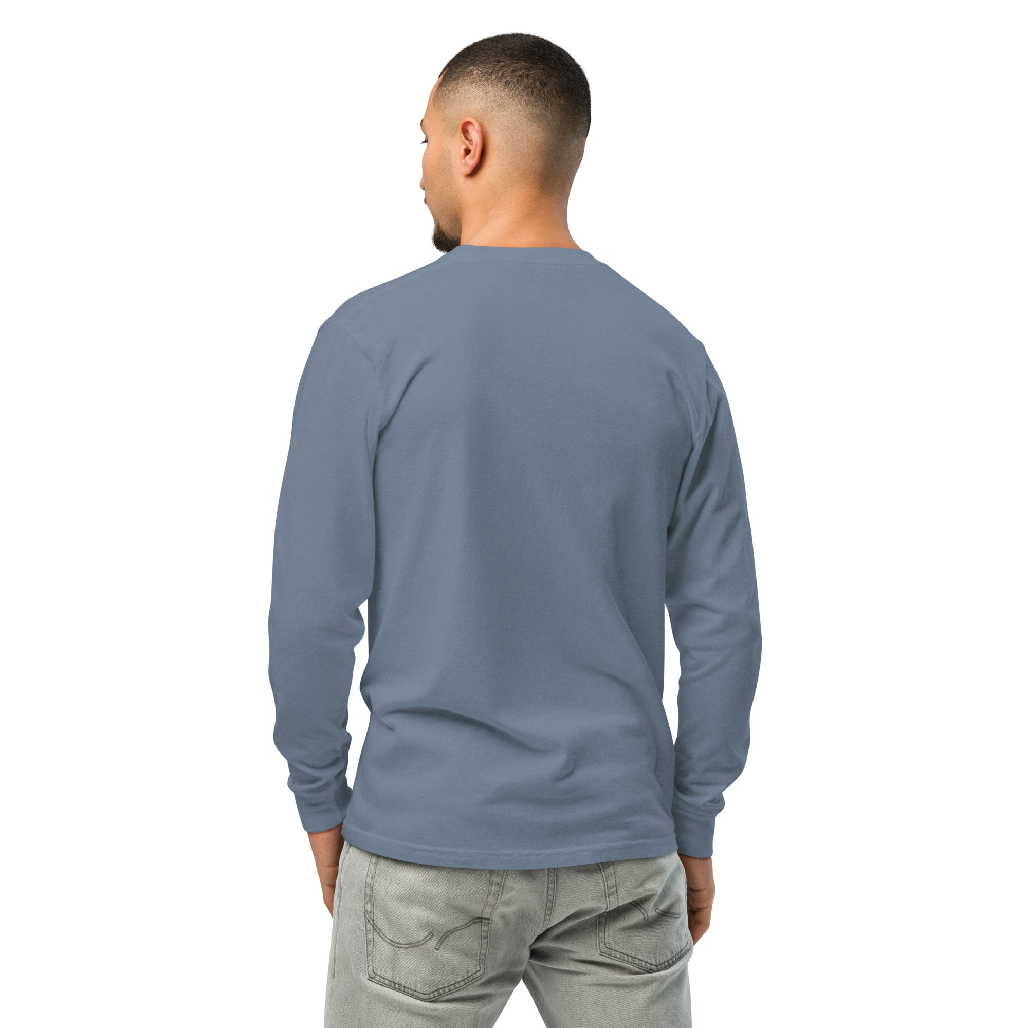 Garment-dyed heavyweight long-sleeve shirt