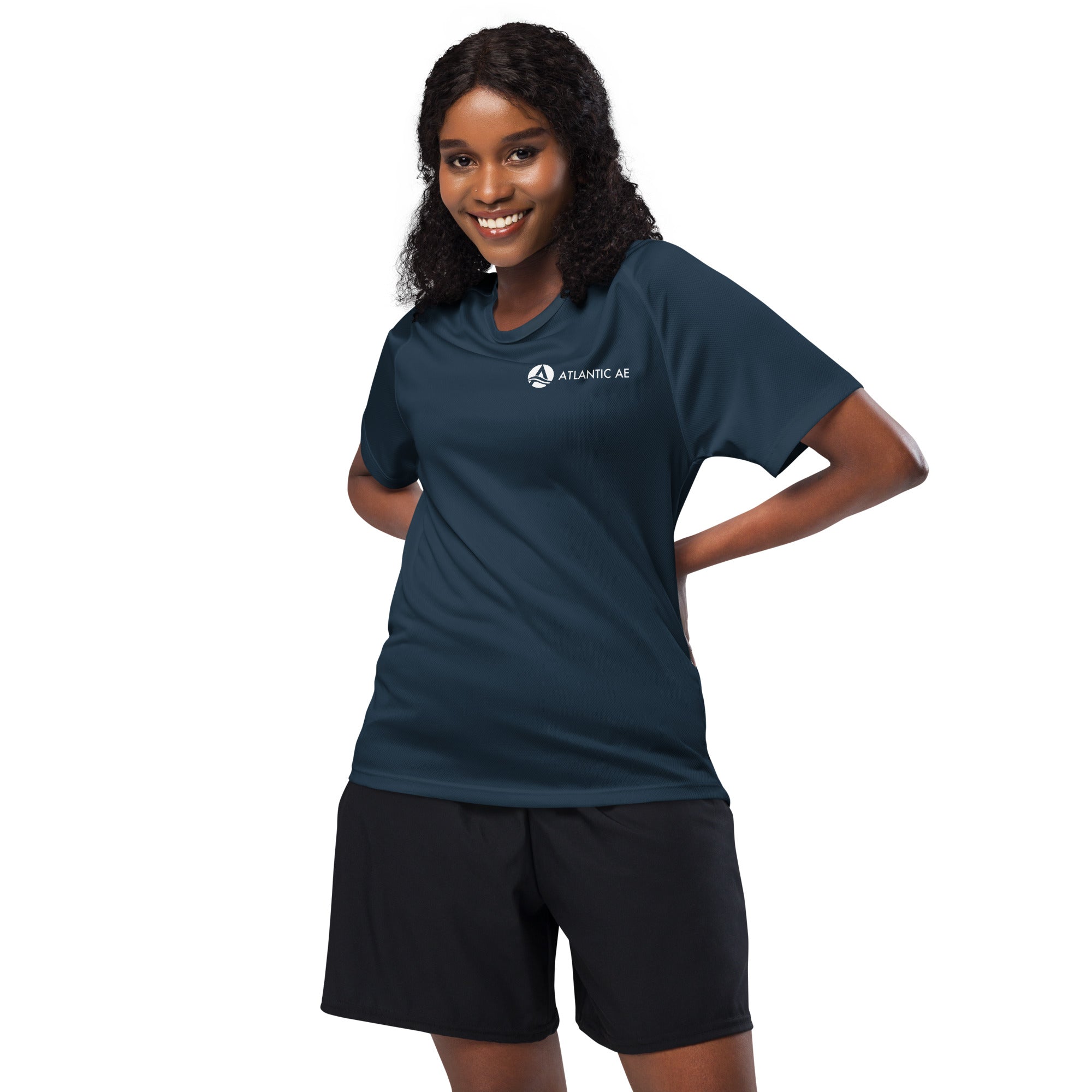 Atlantic AE Mesh Sports Jersey - Dark w/ Light Logo