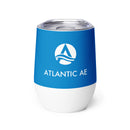 Stainless Steel Wine Tumbler 12oz - Blue/White Logo