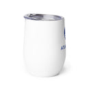 Stainless Steel Wine Tumbler 12oz - Blue Logo