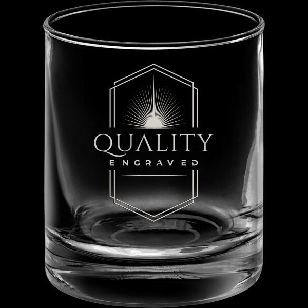 Engraved Old Fashioned Rocks Bar Glass - 7 oz - Item 2522/916CD