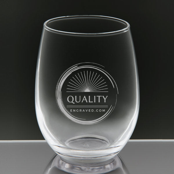 Engraved Stemless Wine Glass - 9 oz - Item 5535518