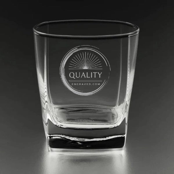 Engraved Cube 10 oz. Rocks / Old Fashioned Glass