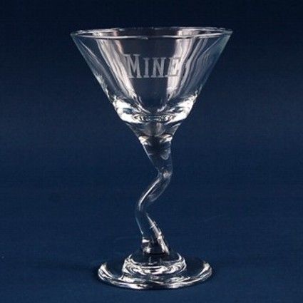 Custom engraved Z-Stem Engraved Martini Glass - 7.5 oz - Item 471 from Quality Glass Engraving